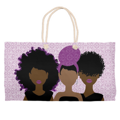 Wrapped in purple Beach Tote