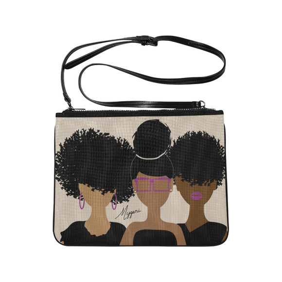 Curly Girl Trio Laptop Bag/Crossbody/Clutch