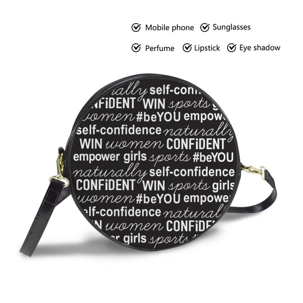 Basketball (teal) round crossbody - Large