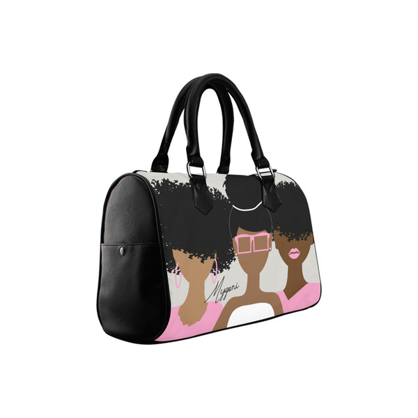 Curly Girl Trio (pink) cloth handbag