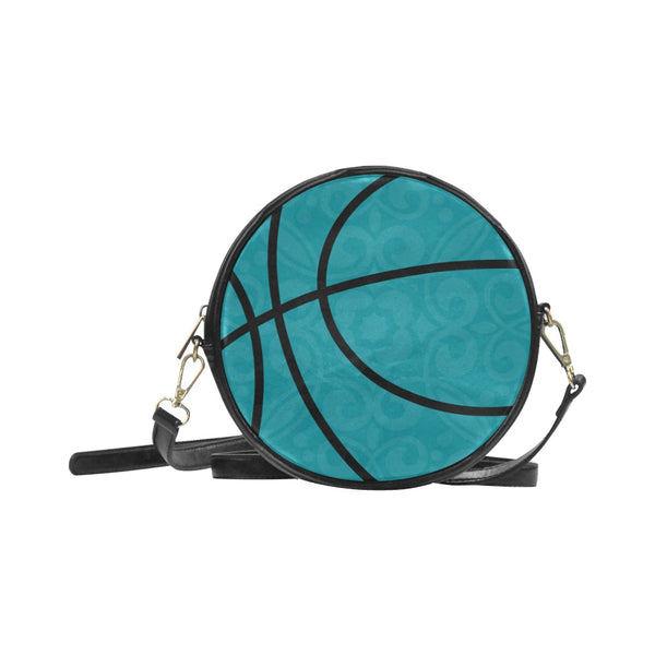 Basketball (Teal) Round Crossbody - small