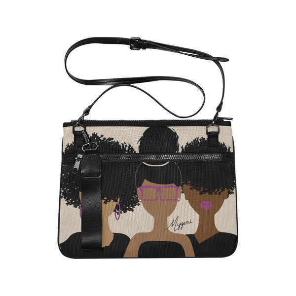 Curly Girl Trio Laptop Bag/Crossbody/Clutch