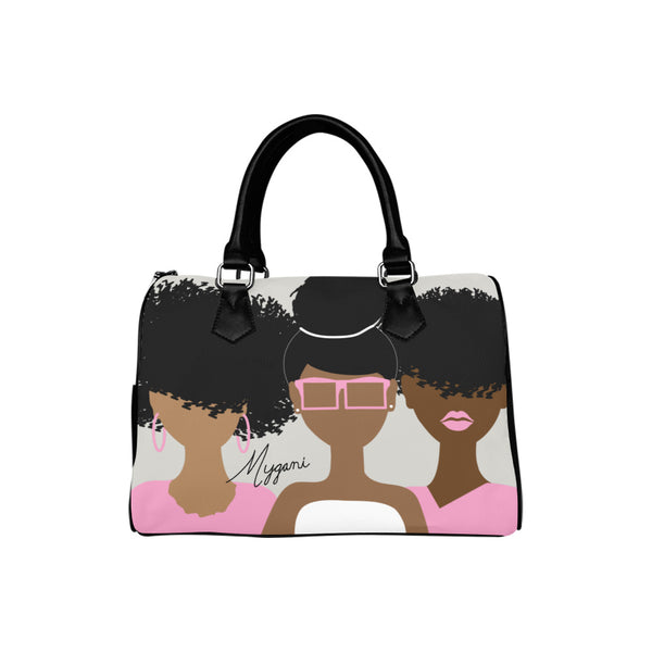 Curly Girl Trio (pink) cloth handbag