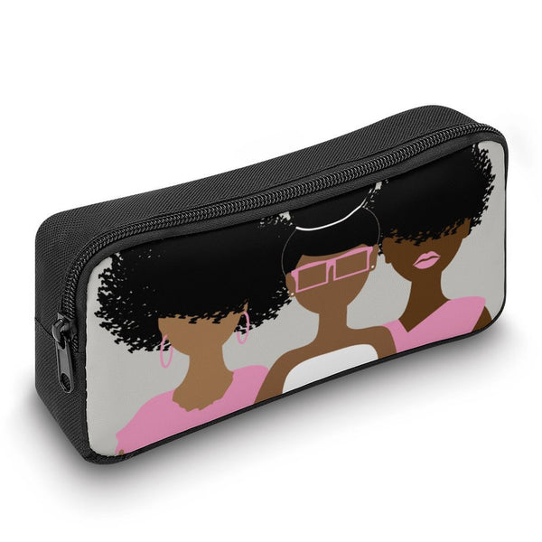 Curly Girl Trio (pink) small cosmetic bag