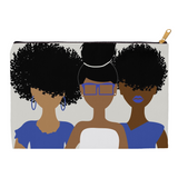Curly Girl Trio (Blue&White) Pouch