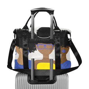 Curly Girl Trio (Blue/Yellow) Trolley Bag